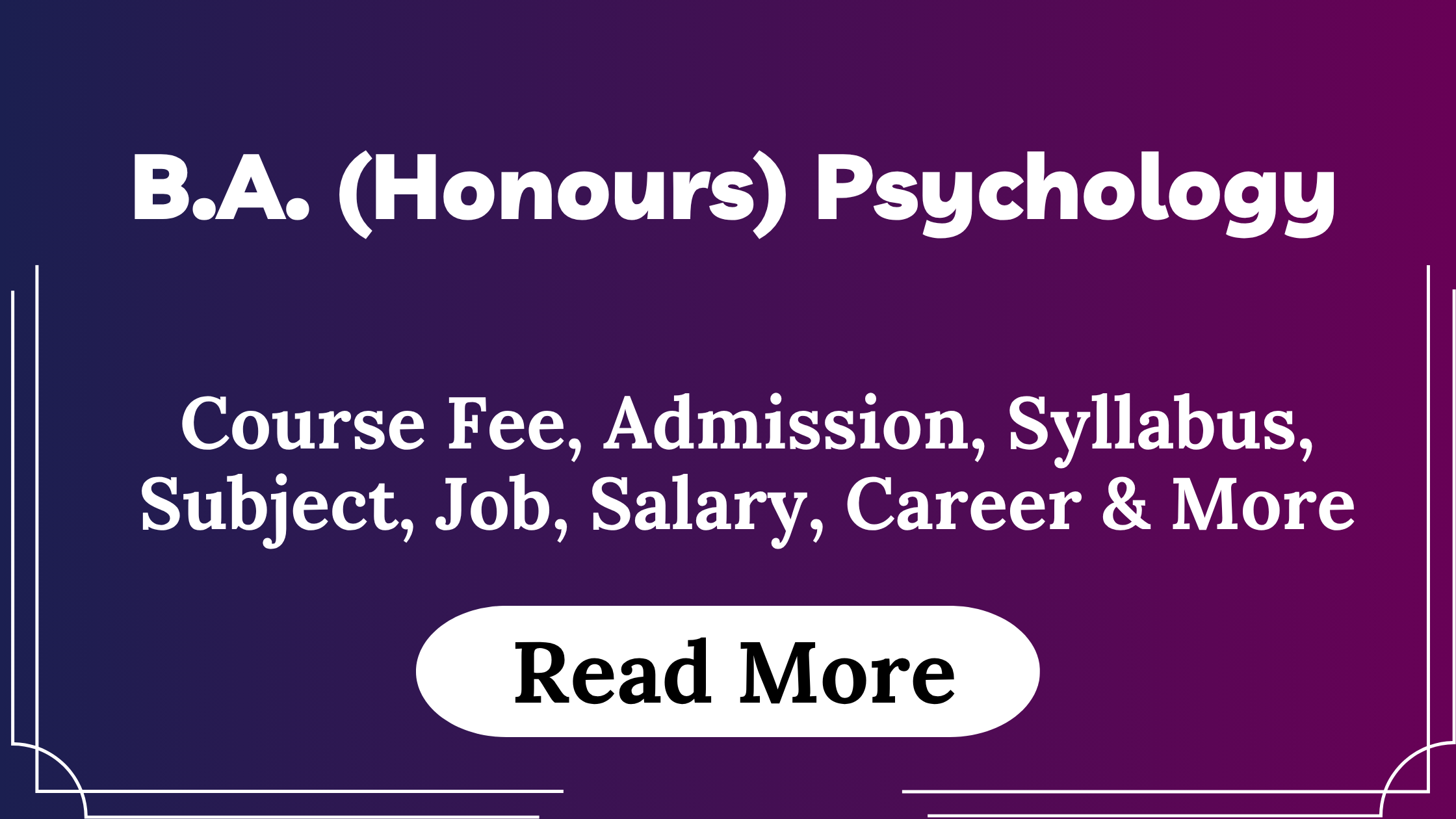 BA Honours Pshychology