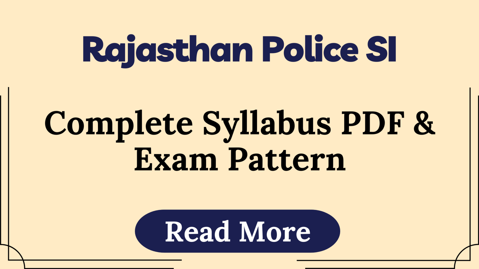 राजस्थान पुलिस सब इंस्पेक्टर (SI) 2025: Complete सिलेबस PDF और Exam ...